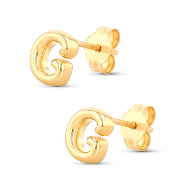 Aretes De Oro Amarillo De 10K (Letra G) image number null