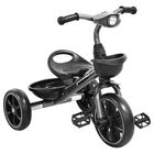 Triciclo Para Ni&ntilde;os Con Luz Y Sonido Ruedas Eva Soft Canastas Delantera Y Trasera Soporta 25 Kg 2+ A&ntilde;os Gris