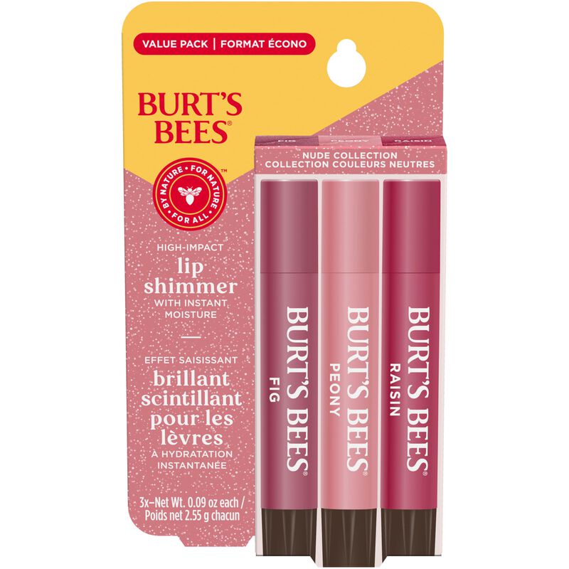 Lip Shimmer Burt's Bees Nude Collection, 3 Tubo... image number null