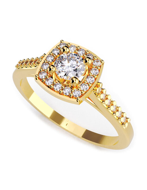 Anillo de Compromiso de 14K con Diamante de Lab... image number null