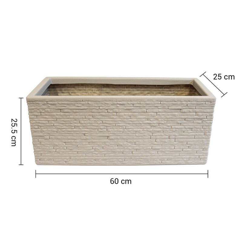 Maceta Jardinera Rectangular Beige image number null