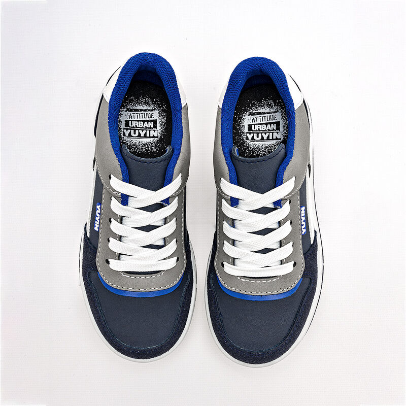 Yuyin Tenis urbano para ni&ntilde;o marino gris blanco image number null