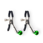 SET DE PINZAS PARA PEZONES CON CASCABEL COLOR VERDE