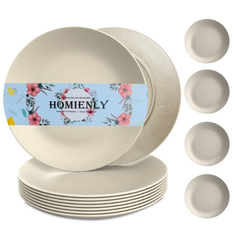 Platos de Cena Homienly, Juego de 8, 25cm, Colo... image number null