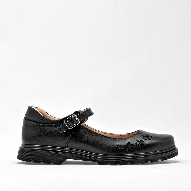 Yuyin Zapato Escolar De Piel Para Mujer Negro C... image number null