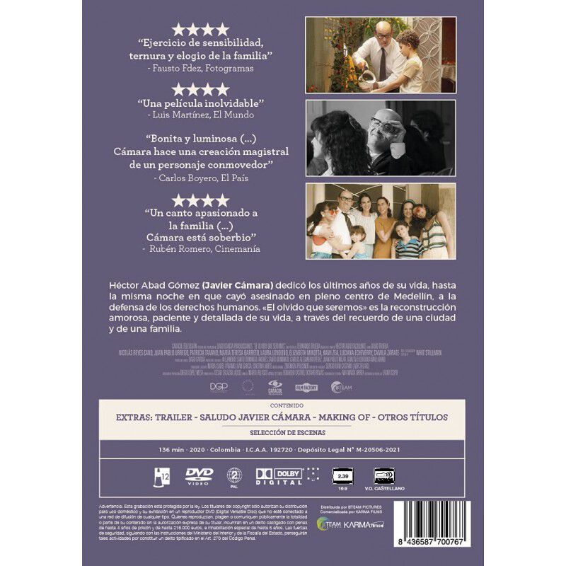 El Olvido Que Seremos [dvd] image number null
