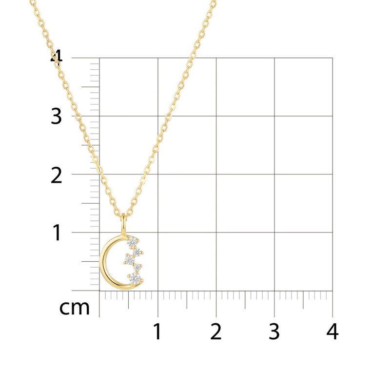 Dije Oro Amarillo 10k Con Cadena Y Zirconias (4... image number null