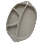 Plato Infantil De Silicona Peas And Carrots Gris