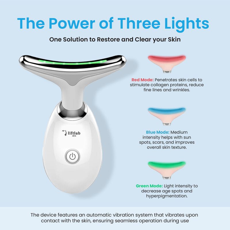 Masajeador Facial Y De Cuello Con Luz Led Liftl... image number null