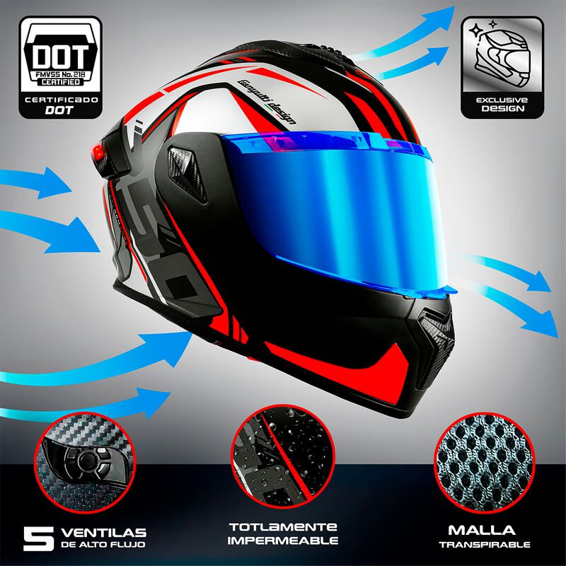 Casco Dot Axs Tekken Xl + Camara Action Axs image number null