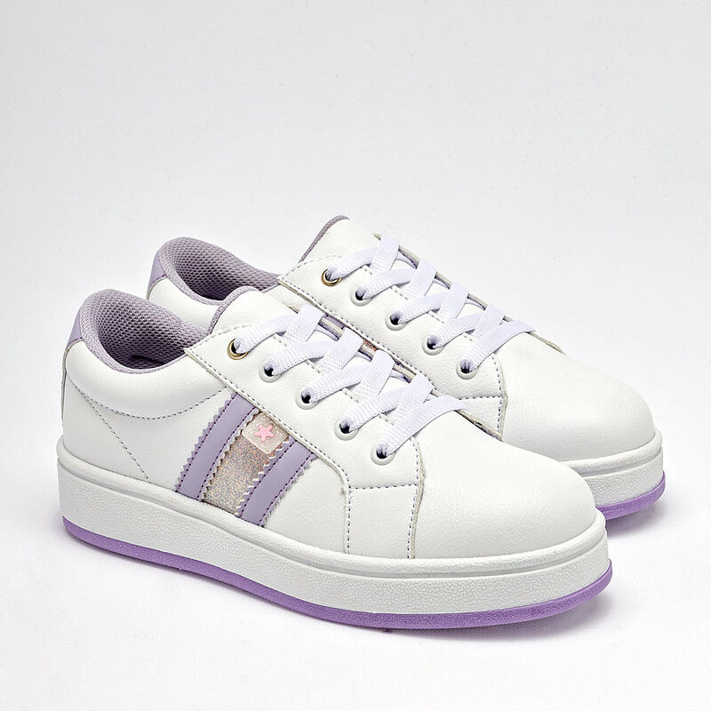 Moramora tenis para ni&ntilde;a blanco lila cod 140661... image number null