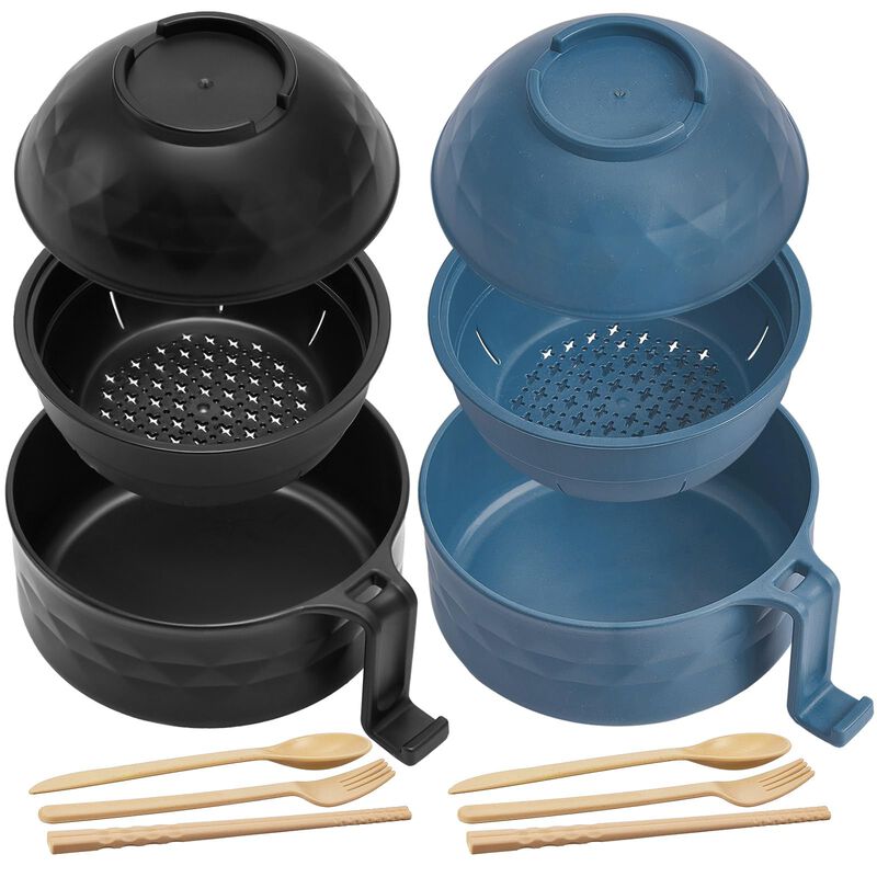 Taz&oacute;n De Ramen Romooa 2 Juegos 1,2 l Negro Y Az... image number null