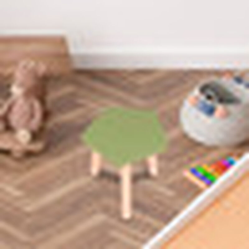 Banquito de Madera para Niños- Pentagono - Verd... image number null
