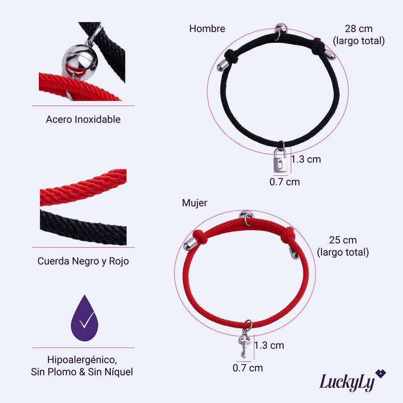 Pulseras Para Parejas Novios, Regalos Mujer Hom... image number null
