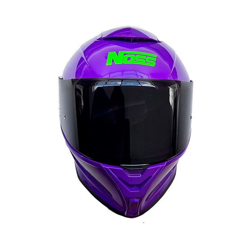 Casco Noss Ns-801p Cerrado S&oacute;lido Morado Brillo... image number null