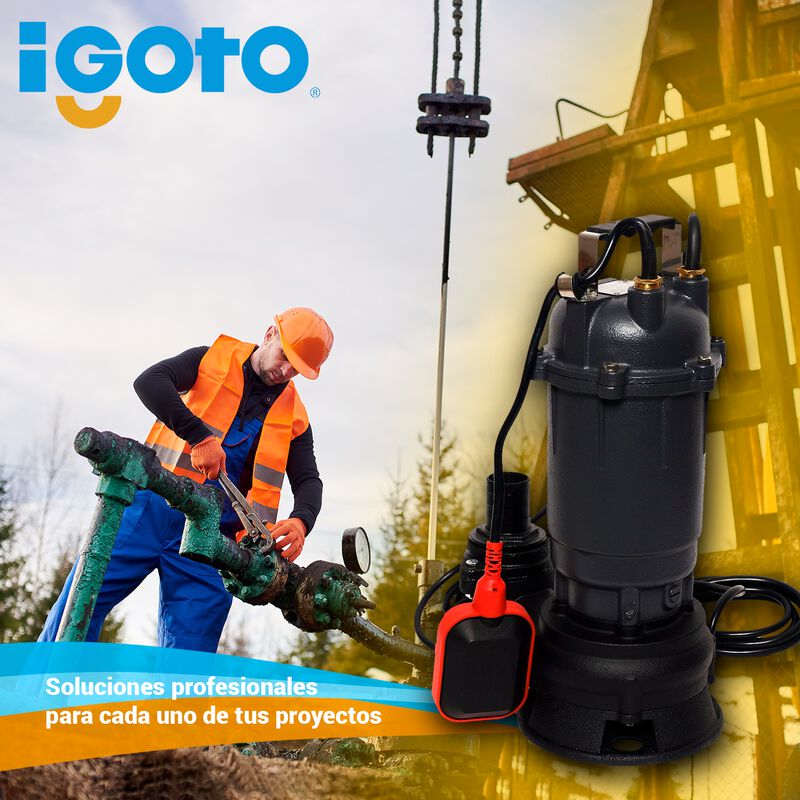 Igoto Wqd16 Bomba Sumergible Agua Turbia 1 Hp, ... image number null