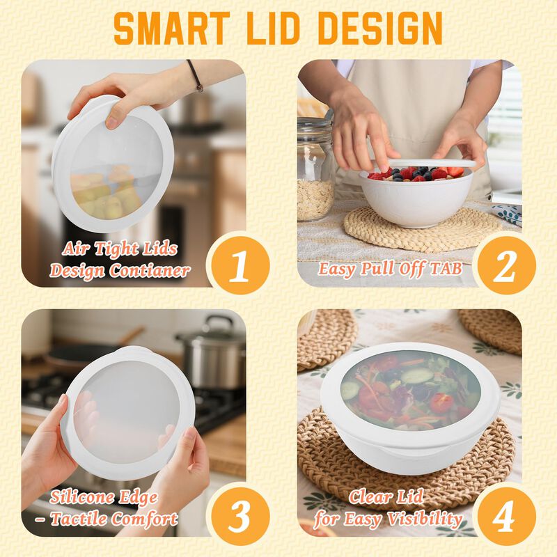 Juego De 4 Tazones Para Cereal Homienly De 40 O... image number null