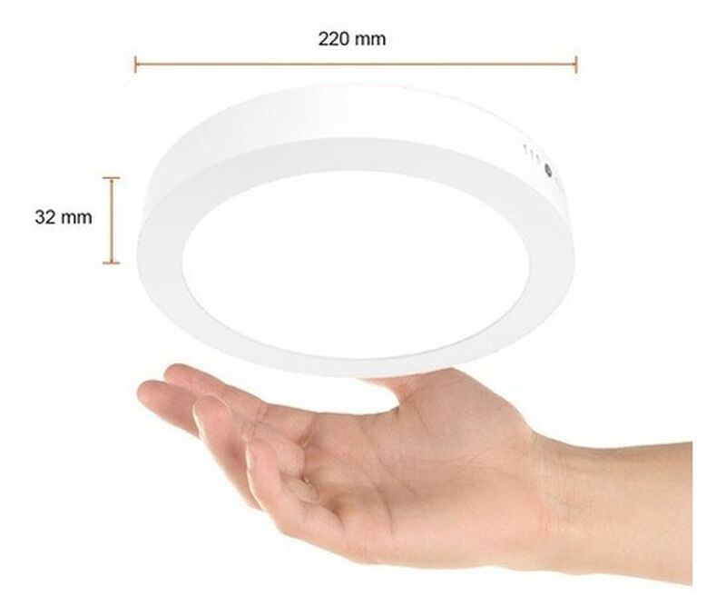 L&aacute;mpara 18w Sobreponer Blanca Ankaa Ill Luz Fr&iacute;... image number null