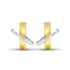 Arracadas 2begold Amarillo Con Blanco (925+1/10 14k) (10mm Aprox)