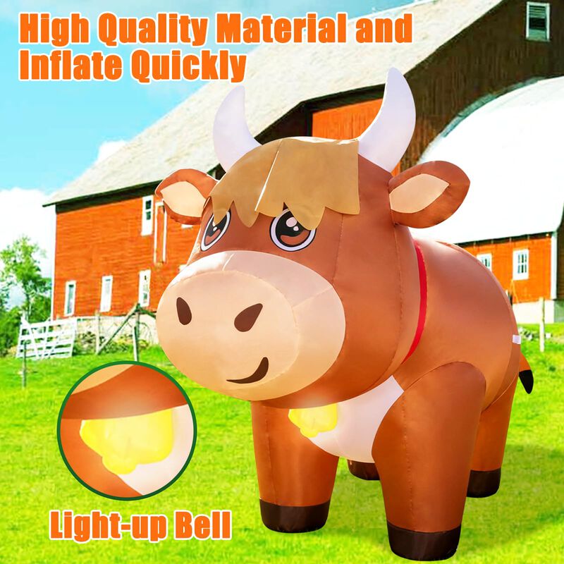 Vaca Inflable Pipimouse 183 cm Con Led Para Dec... image number null