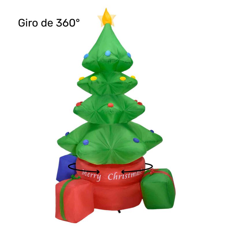 Inflable Navidad Arbol Giratorio 360° 2.2m Deco... image number null