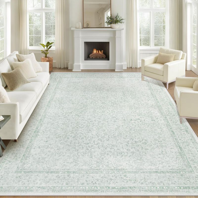 Alfombra Losbulake 274 cm &times; 366 cm Verde Floral... image number null