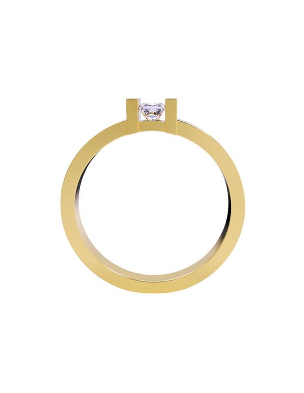 Anillo de Compromiso en Oro de 14K con Circonia... image number null