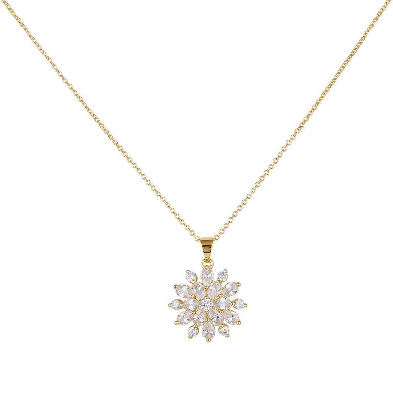 Collar Mujer Oro 14k Zirconia C&uacute;bica Regalos Na... image number null