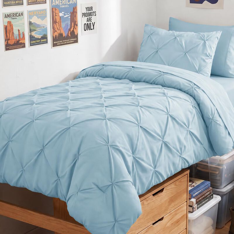 Juego De Ropa De Cama Himeet Individual Xl Azul... image number null