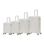 Set 4 Maletas Viaje Ross&sacks Nomada Marfil, Expansibles Rueda 360&deg;, Tallas 18" A 28" - Calidad Premium