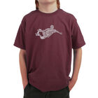 Camiseta Word Art Para Ni&ntilde;o - Trucos Populares de Skate - Granate