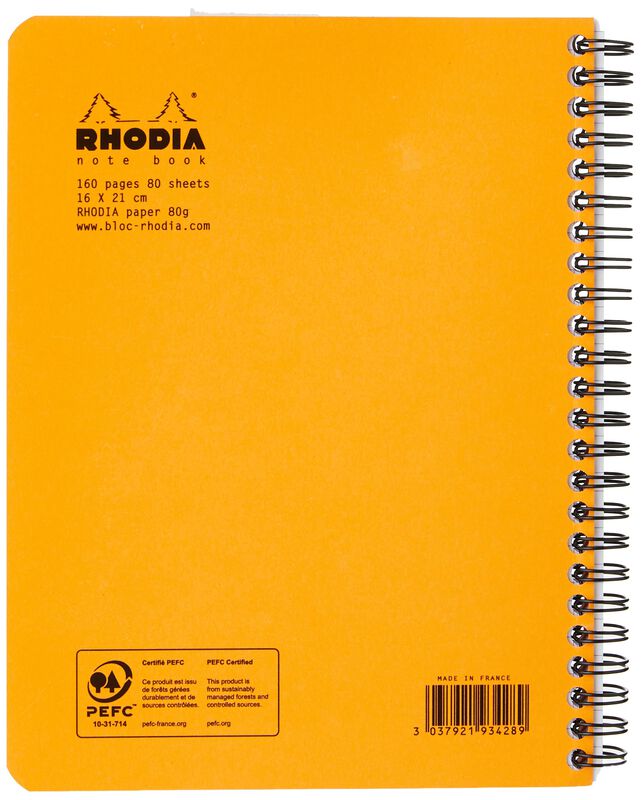 Cuaderno Espiral Rhodia 193428c A5+ Naranja Con... image number null