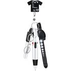 Set De 6 Accesorios Para Credencial De Enfermera Motipuns, Color Negro