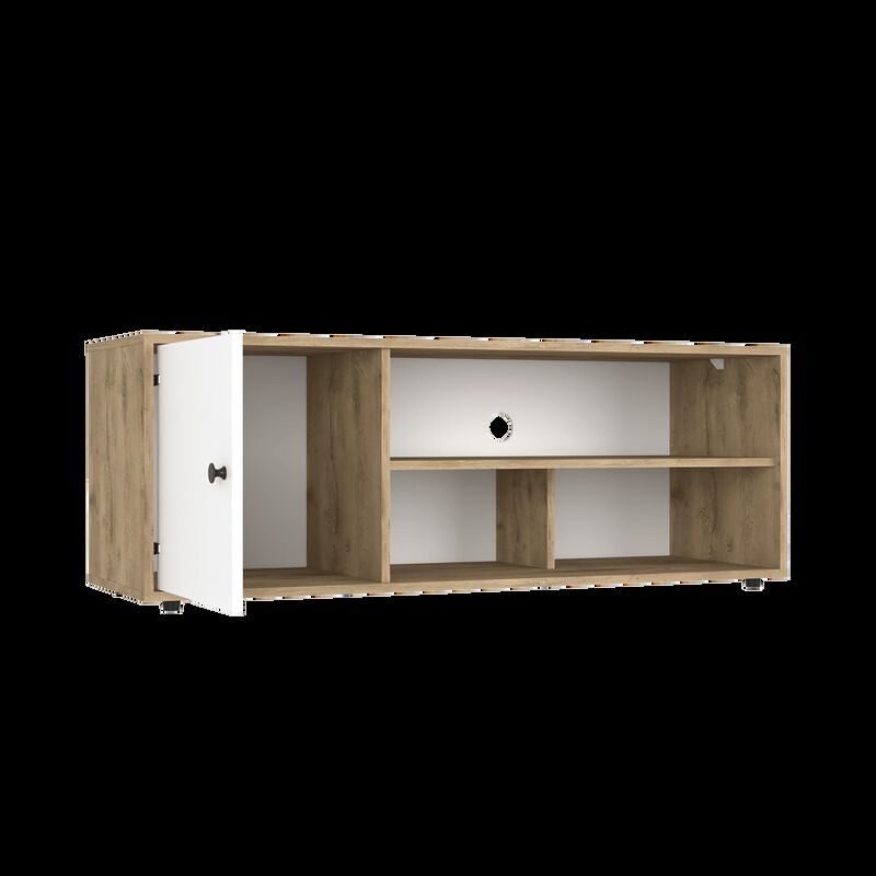 Mesa Para Tv Noah Macadamia y Blanco para Tv De... image number null