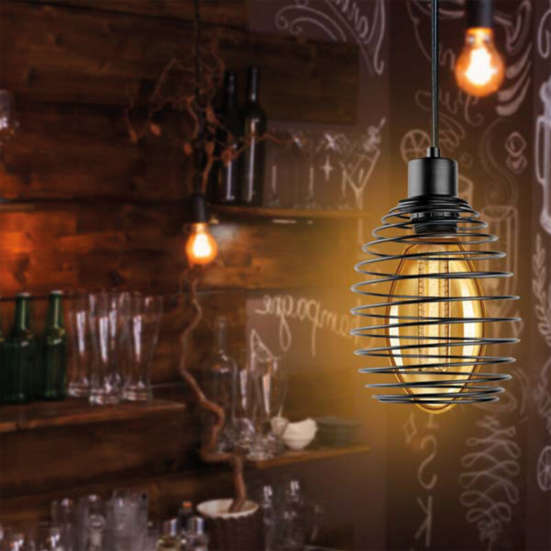 Lampara Colgante Aksi Spring Ovalo Negro image number null