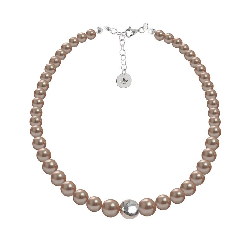 Collar Perlas de cristal creciente con esfera d... image number null