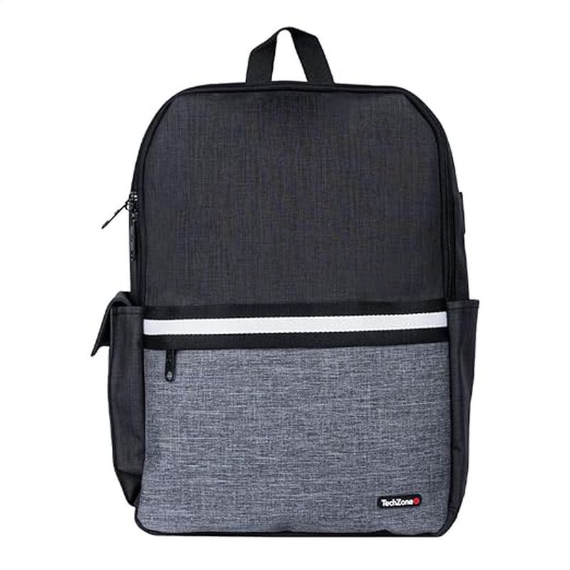 Mochila TechZone Negro con Gris Modelo GLAD Por... image number null
