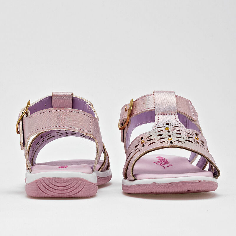 Yondeer Sandalia para bebé niña rosa tornasol image number null