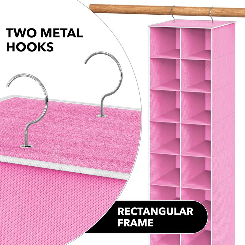 Estante Simple Houseware Rosa 53 cm &ndash; 20 Compar... image number null