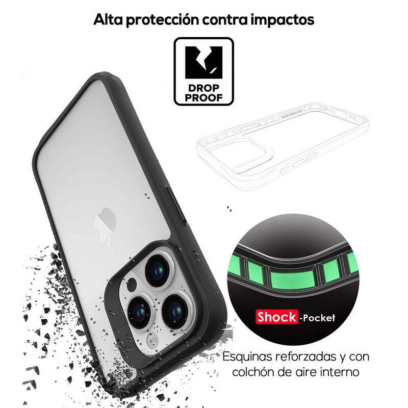 Funda TEKKU Combat para iPhone 15 PRO MAX Negra... image number null