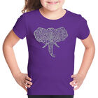 Camiseta Word Art Para Ni&ntilde;a - Colmillos - Morado