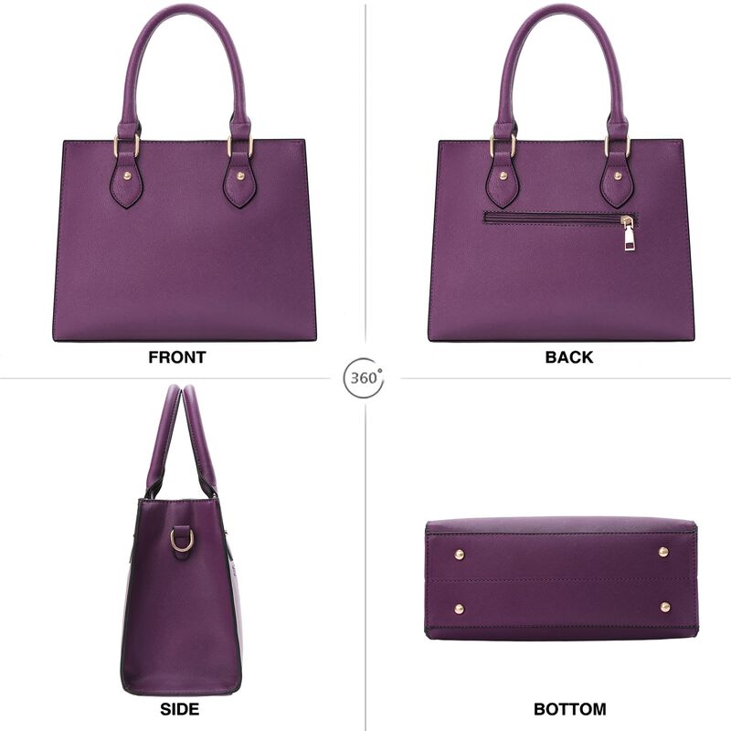 Bolso Chicarousal 30x13x23 Cm Morado Cuero Pu image number null