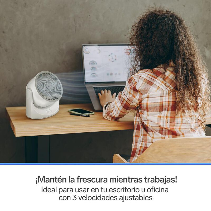 Ventilador con enfriador de aire y luz LED, par... image number null