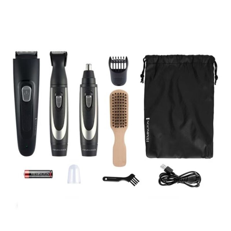 Kit Recortador De Barba Remington 6 Piezas Negr... image number null