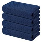 Paquete de 4 Toallas Homaxy Microfibra Azul Marino (30x71 cm)