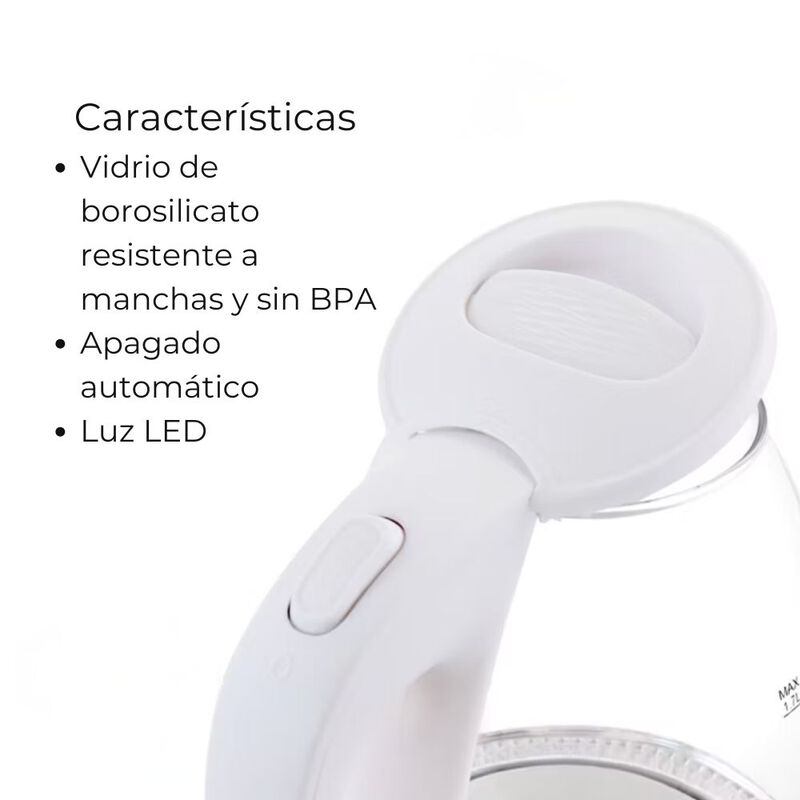 Tetera Hervidor El&eacute;ctrico Better Chef De Vidrio... image number null