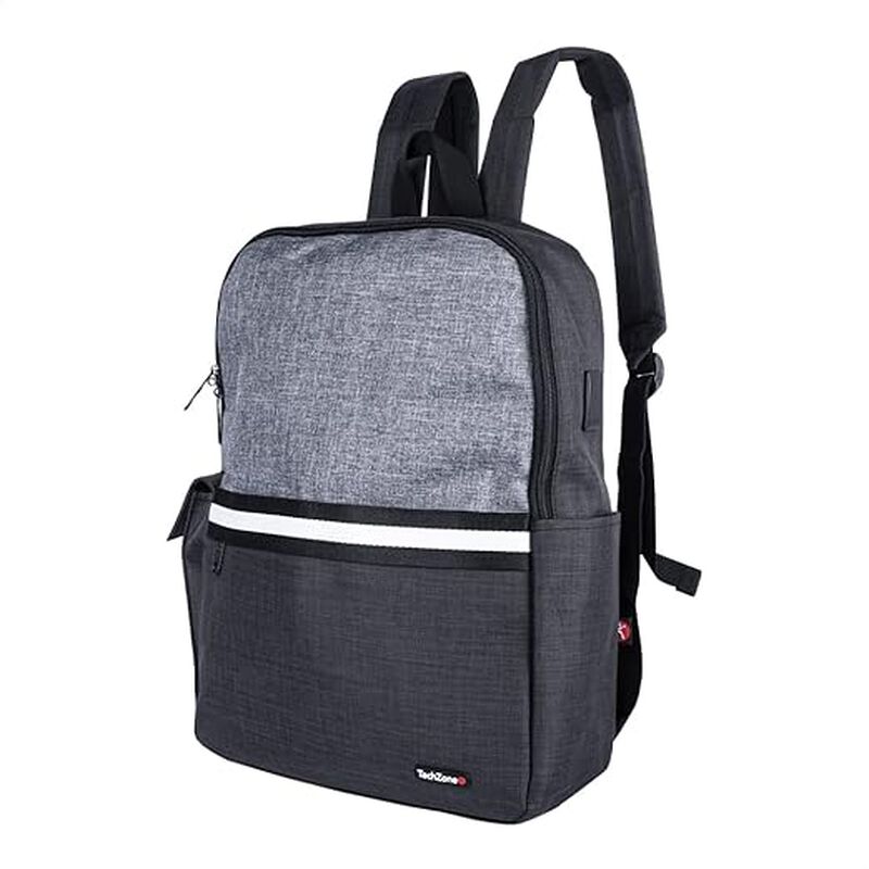 Mochila TechZone Negro con Gris Modelo GLAD Por... image number null
