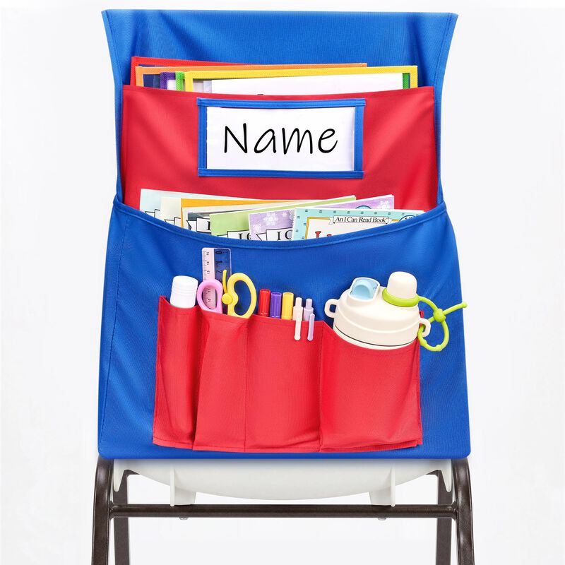Bolsillos Para Silla Joycat 38x48 Cm Azul Y Roj... image number null