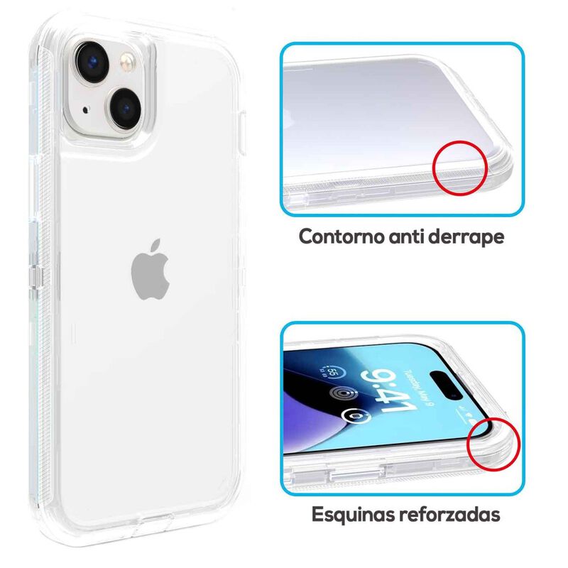 Funda Tekku Protect 360 Para Iphone 15 Transpar... image number null