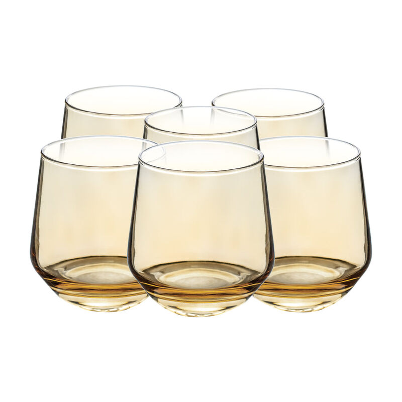 Set De 6 Vasos Transparentes Ambar - 370 Ml image number null